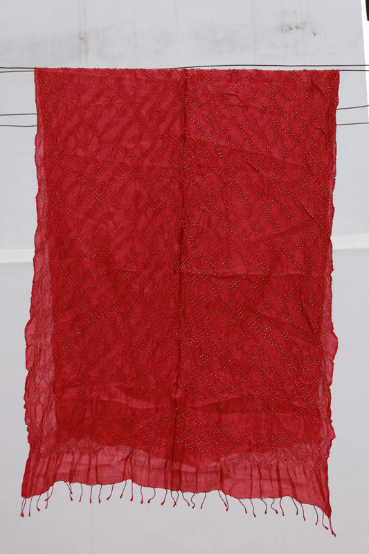 Bandhani Tussar Silk Dupatta