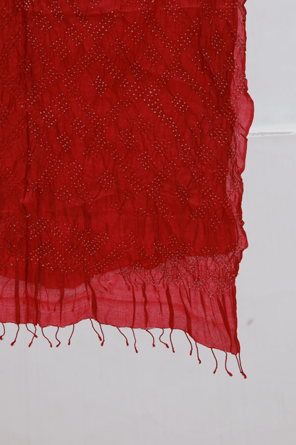 Bandhani Tussar Silk Dupatta