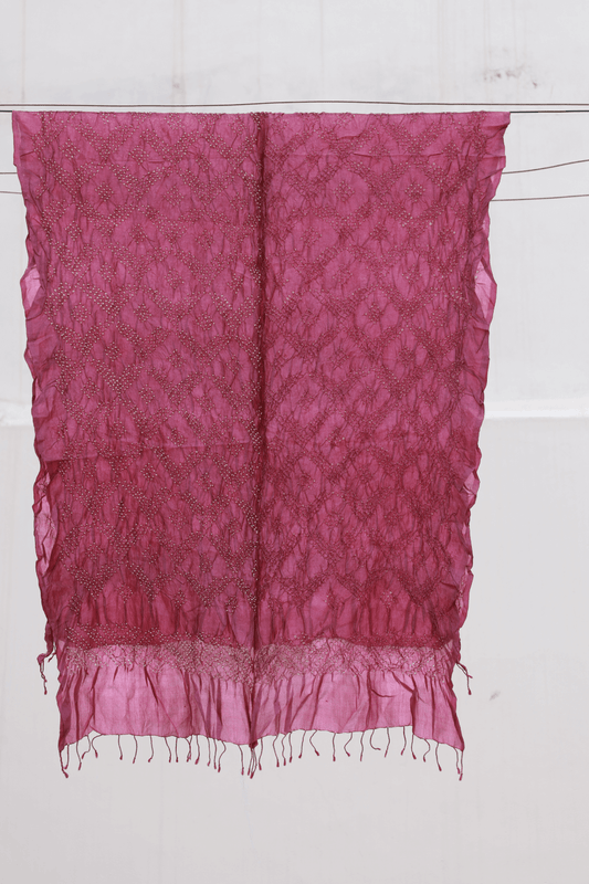 Bandhani Tussar Silk Dupatta