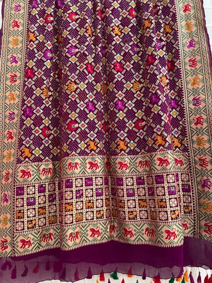 BANARASI STYLE BANDHANI SILK DUPATTA