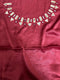 rose pink MIRROR WORK BLOUSE PIECE