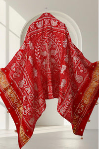Bandhani Dupatta with Gotapatti Handwork