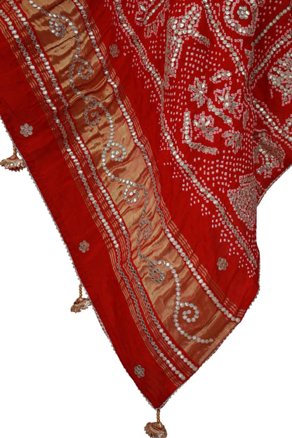 Bandhani Dupatta with Gotapatti Handwork