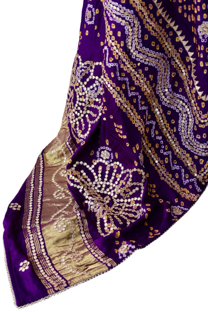 Bandhani Dupatta with Gotapatti Handwork
