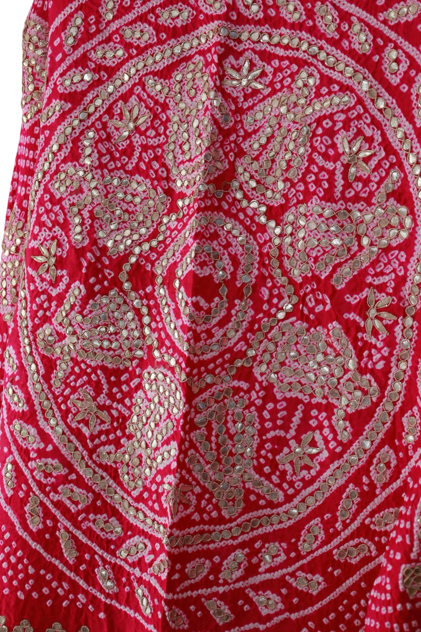 Bandhani Dupatta with Gotapatti Handwork
