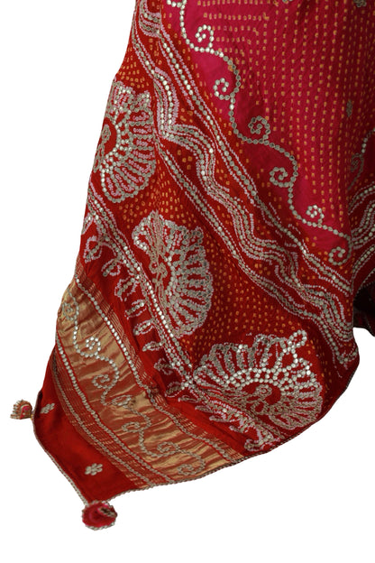 Bandhani Dupatta with Gotapatti Handwork