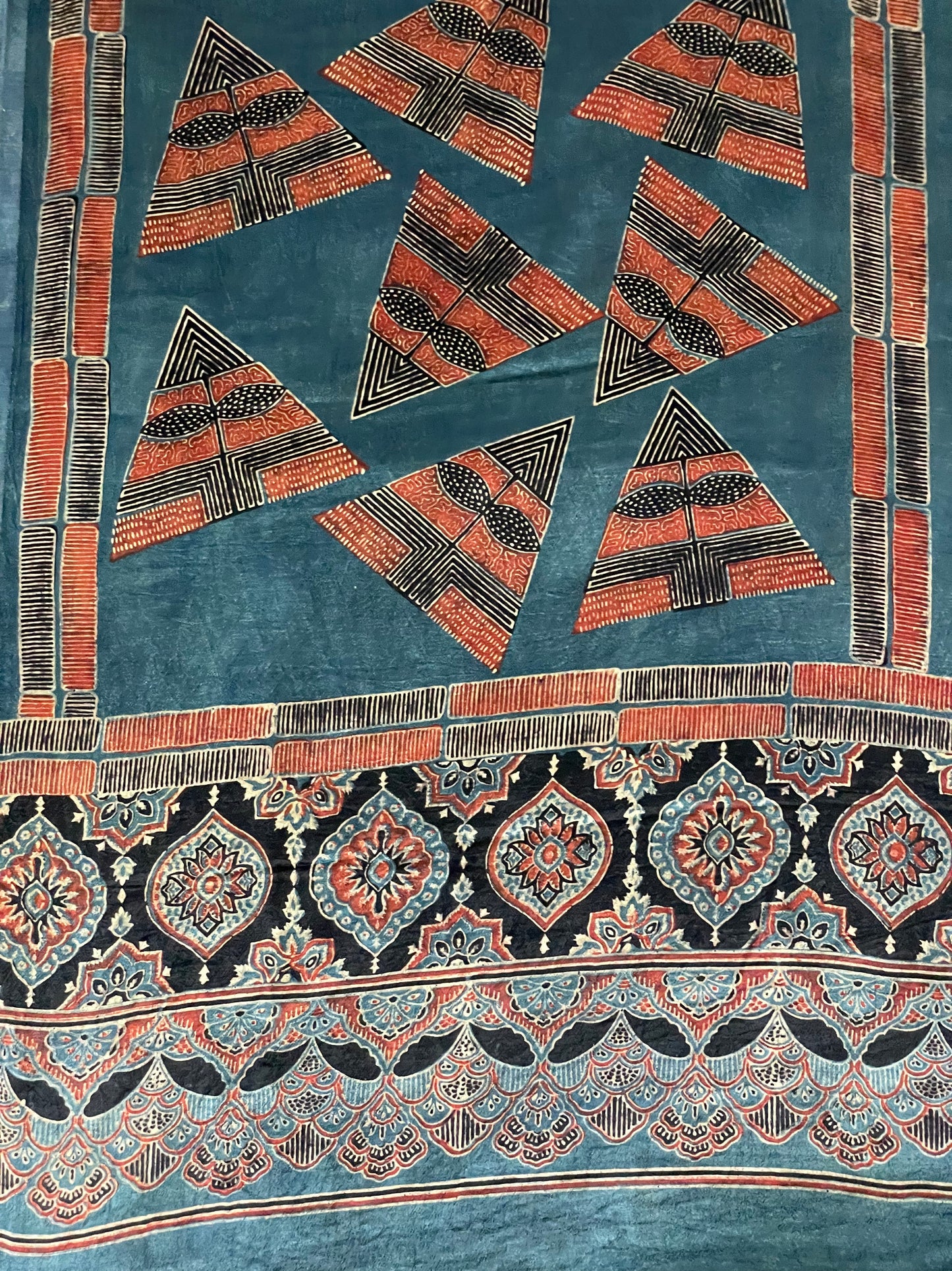 AJRAKH MASHRU SILK STOLE