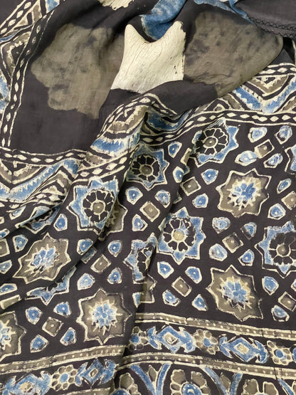 AJRAKH MODAL SILK STOLE