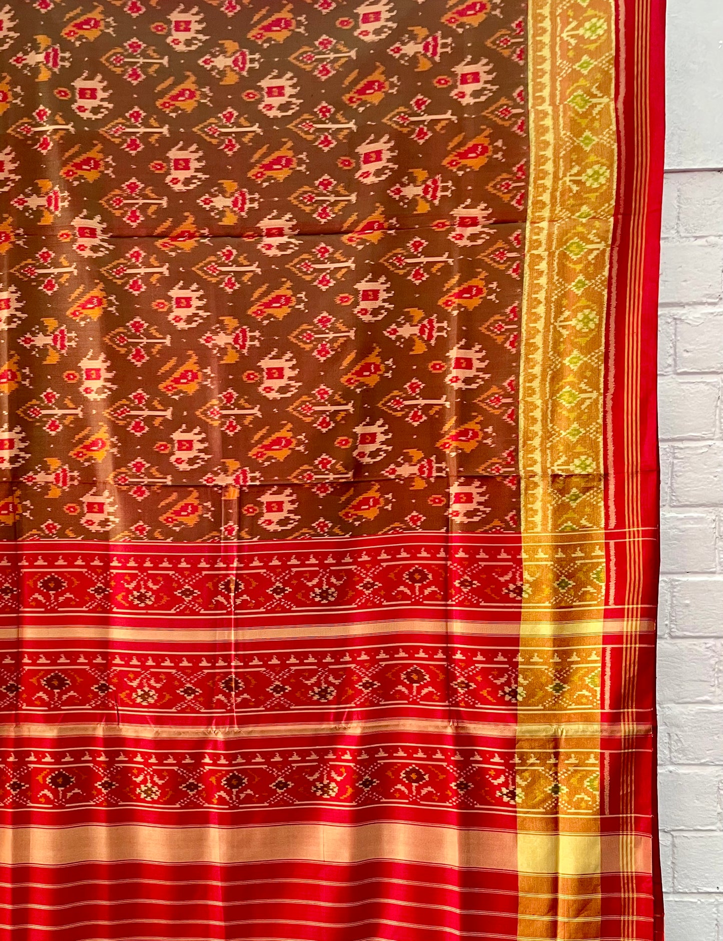 PATOLA SINGLE IKKAT SILK SAREE