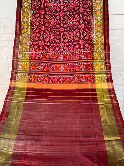 PATOLA SINGLE IKKAT SILK SAREE