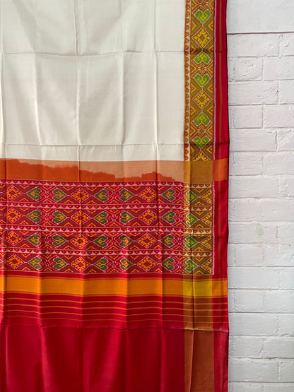 PATOLA SINGLE IKKAT SILK SAREE