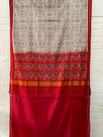 PATOLA SEMI IKKAT SILK SAREE