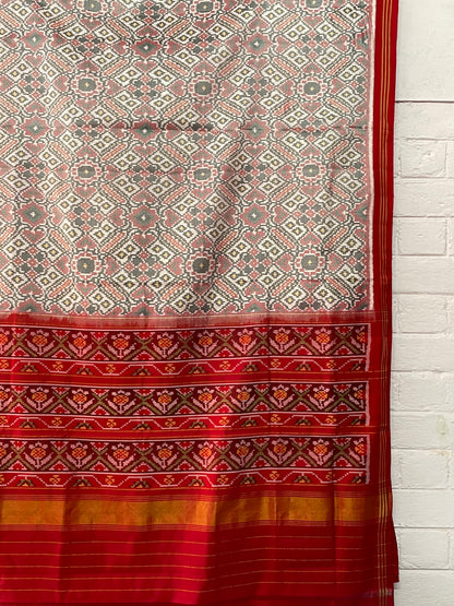 PATOLA SEMI IKKAT SILK SAREE