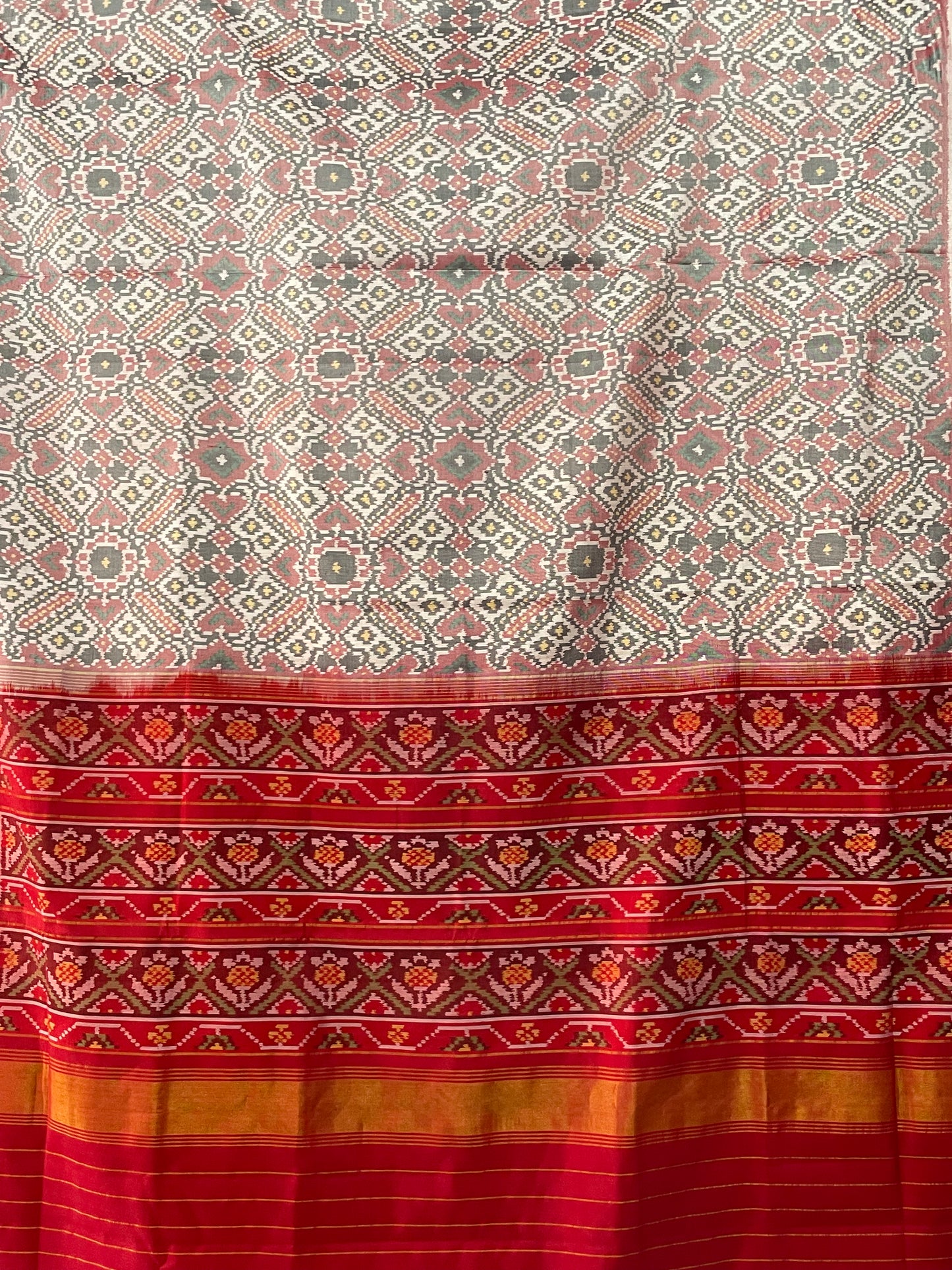 PATOLA SEMI IKKAT SILK SAREE