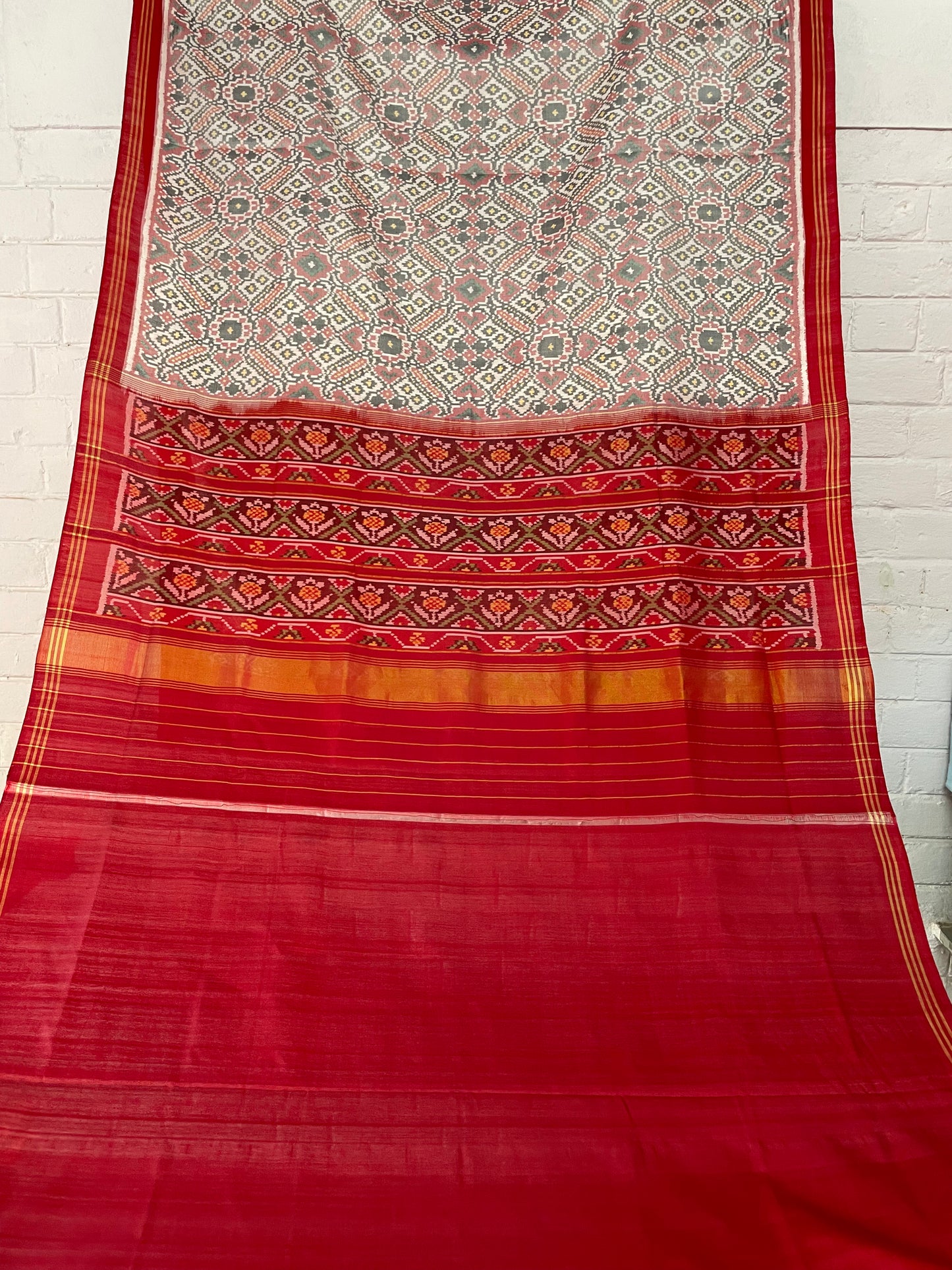 PATOLA SEMI IKKAT SILK SAREE