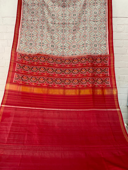 PATOLA SEMI IKKAT SILK SAREE