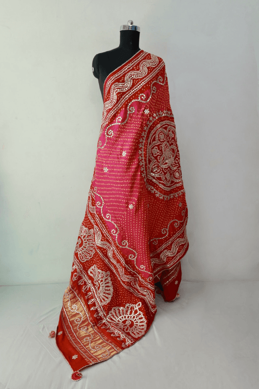 Bandhani Dupatta with Gotapatti Handwork