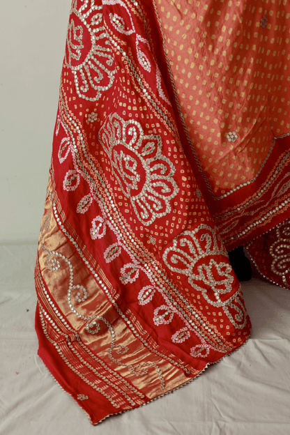 Bandhani Dupatta with Gotapatti Handwork