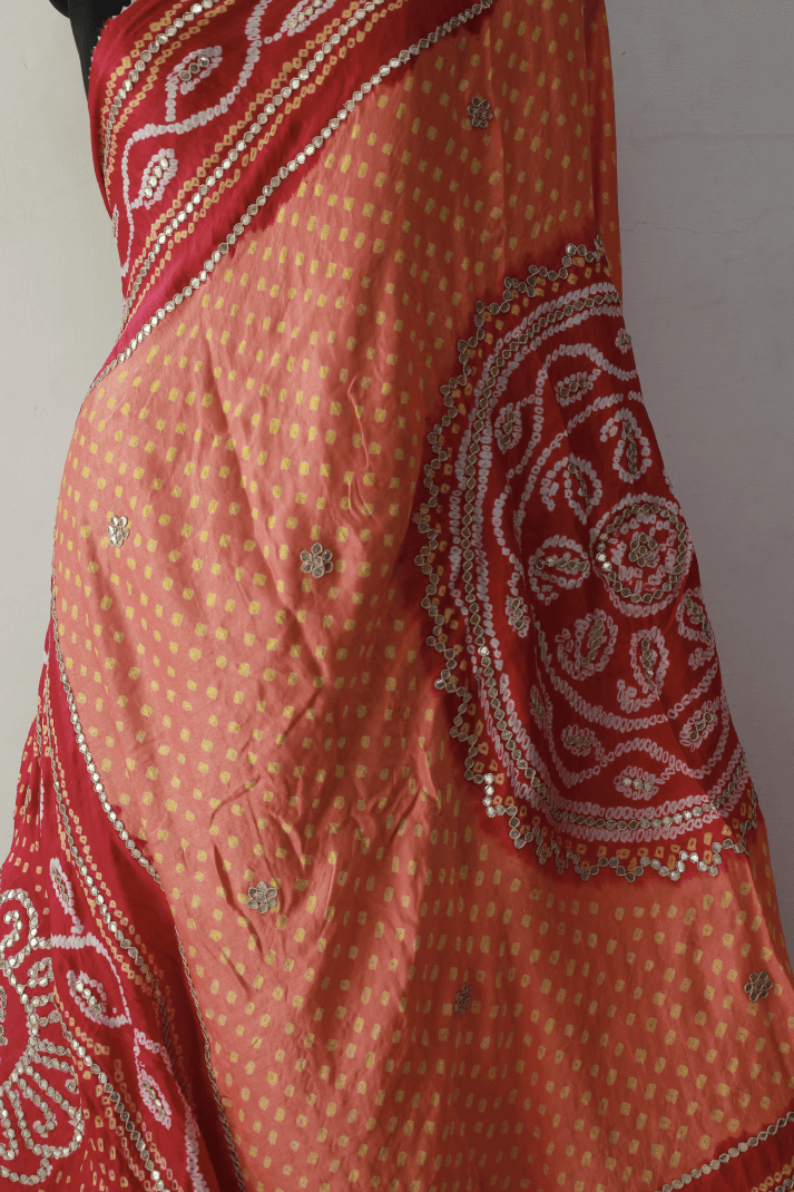 Bandhani Dupatta with Gotapatti Handwork