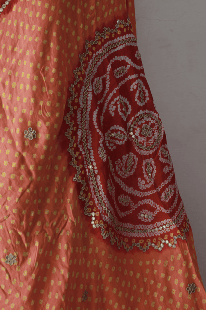 Bandhani Dupatta with Gotapatti Handwork