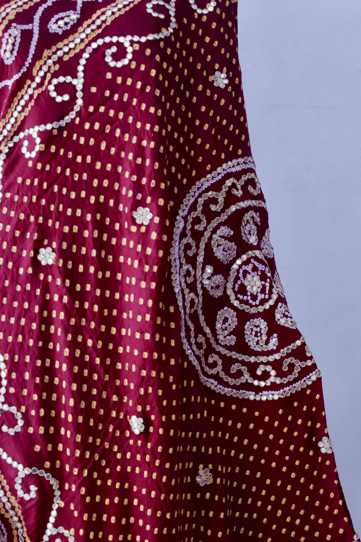 Bandhani Dupatta with Gotapatti Handwork