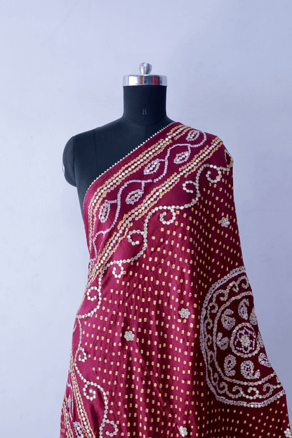 Bandhani Dupatta with Gotapatti Handwork