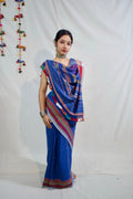 Indigo Kala Cotton Bhujodi Saree