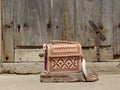 Leather Hut Bag with Thread Work