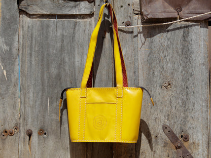 Handmade leather shoulder bag showcasing fine craftsmanship and durable construction