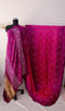 Magenta Bandhani Gajji Silk Saree with Zari Pallu