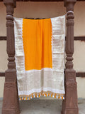 Marigold Yellow Kanjivaram Silk Bandhani Dupatta