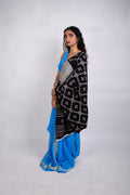 Midnight Black Handwoven Woolen Shawl