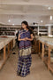 Navy Blue Gharchola Ajrakh Modal Silk Saree