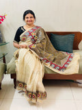Olive Branch Handpainted Mata Ni Pachedi Saree
