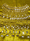 Olive Gold Mirror Work Blouse Piece
