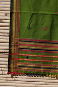 Olive Green Handwoven Woolen Shawl