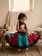 Peacock Teal Handmade Cotton Festive Set for Baby Girl