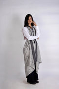 Pearl Grey Handwoven Woolen Shawl