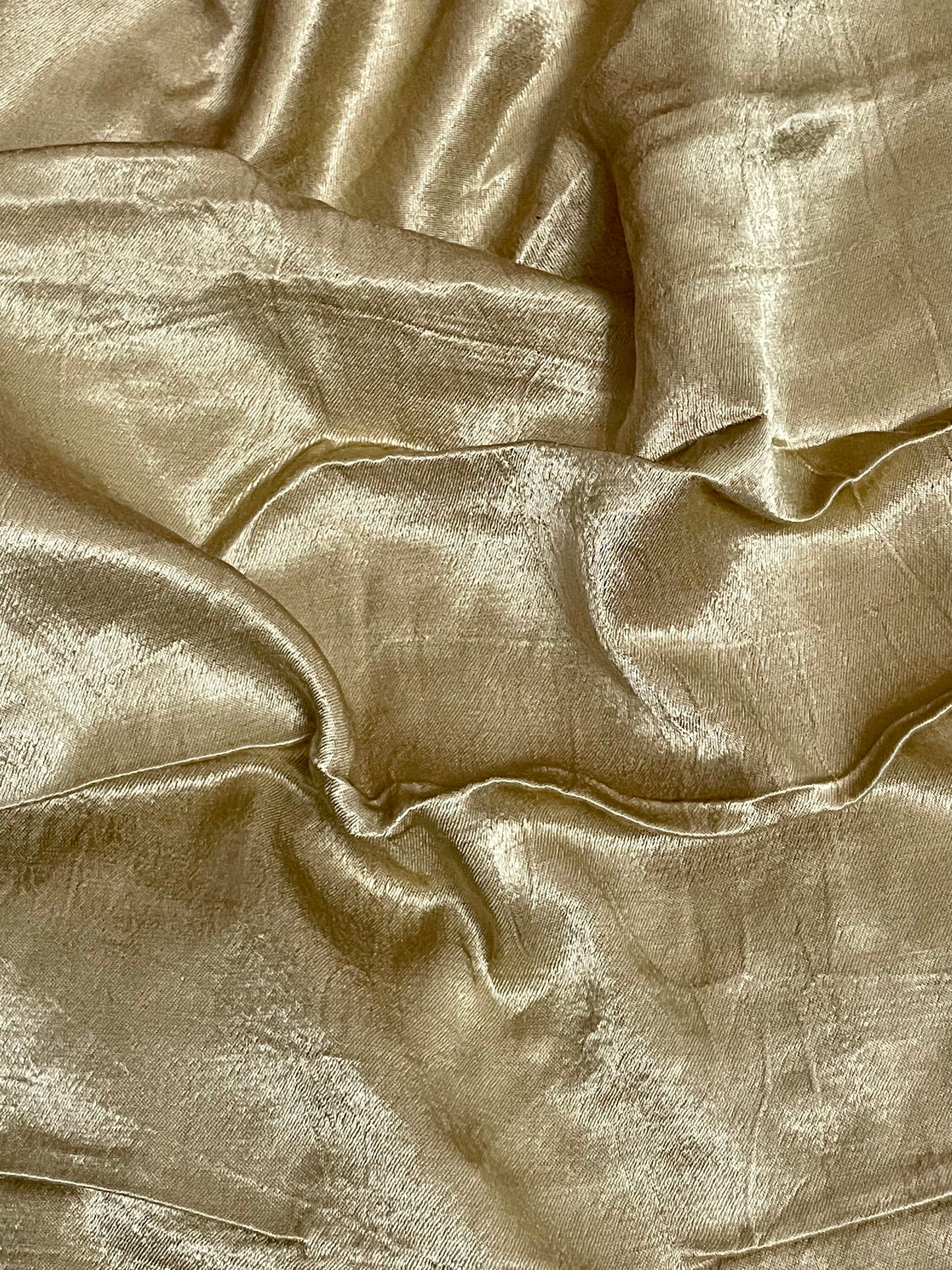 Handcrafted heritage golden mirror work blouse fabric ideal for festive and traditional outfits