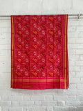 Red Patola Single Ikkat Dupatta