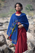 Royal Blue Handwoven Woolen Stole