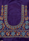 Royal Purple Ahir Embroidery Blouse Piece