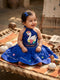 Royal Sapphire Handpainted Cotton Lehenga Choli Set