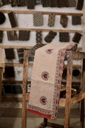 Sand Beige Ajrakh Mul Cotton Dupatta