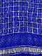 Sapphire Blue Bandhani Gharchola Dupatta With Zari Work
