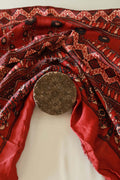 Scarlet Red Ajrakh Modal Silk Saree