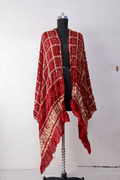 Scarlet Red Bandhani Gharchola Dupatta