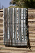 Smoky White Handwoven Woolen Shawl