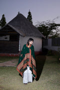 Teal Handwoven Woolen Shawl