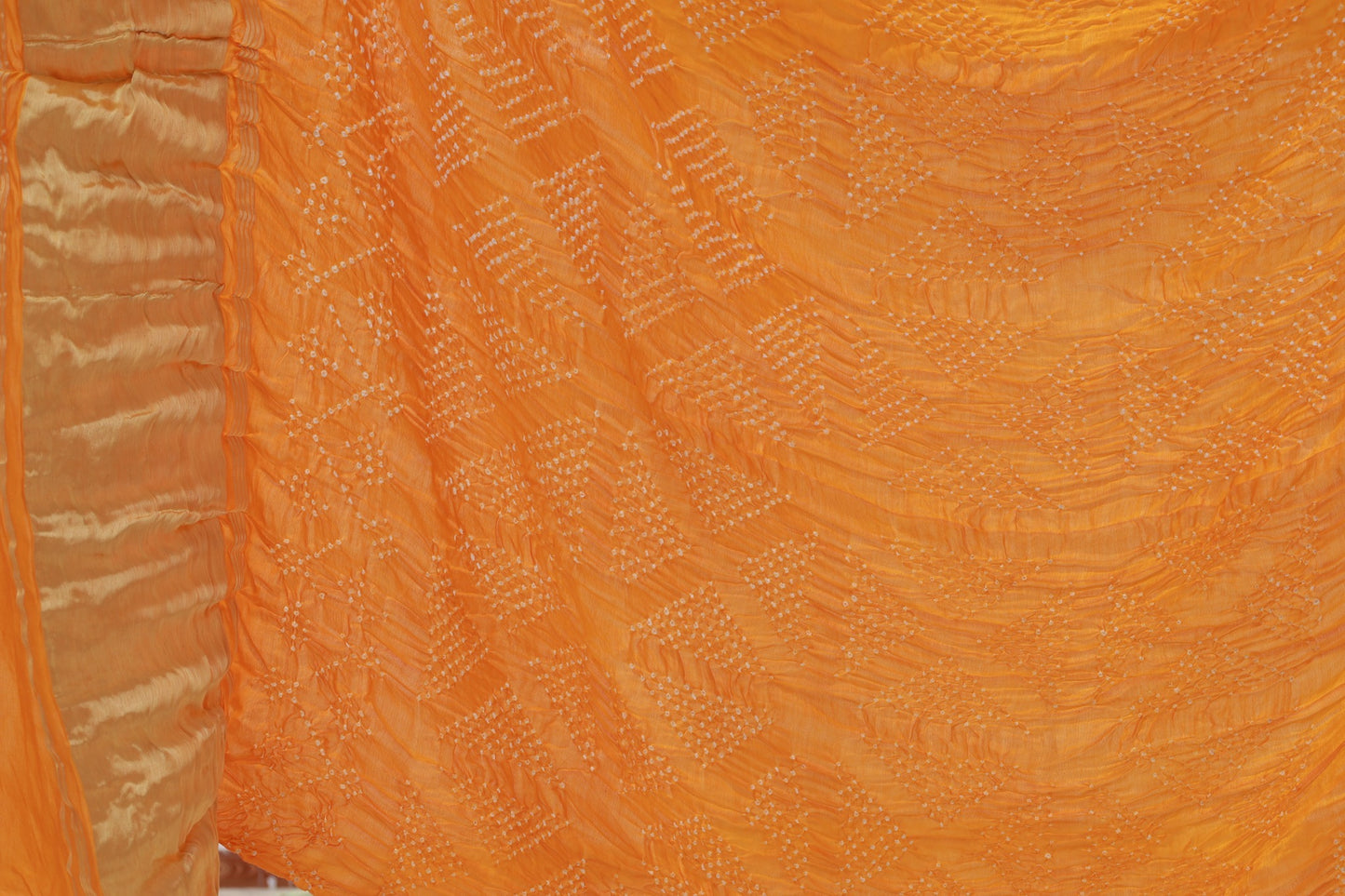 Honey Rai Bandhani silk saree featuring intricate tie-dye patterns and an elegant zari pallu